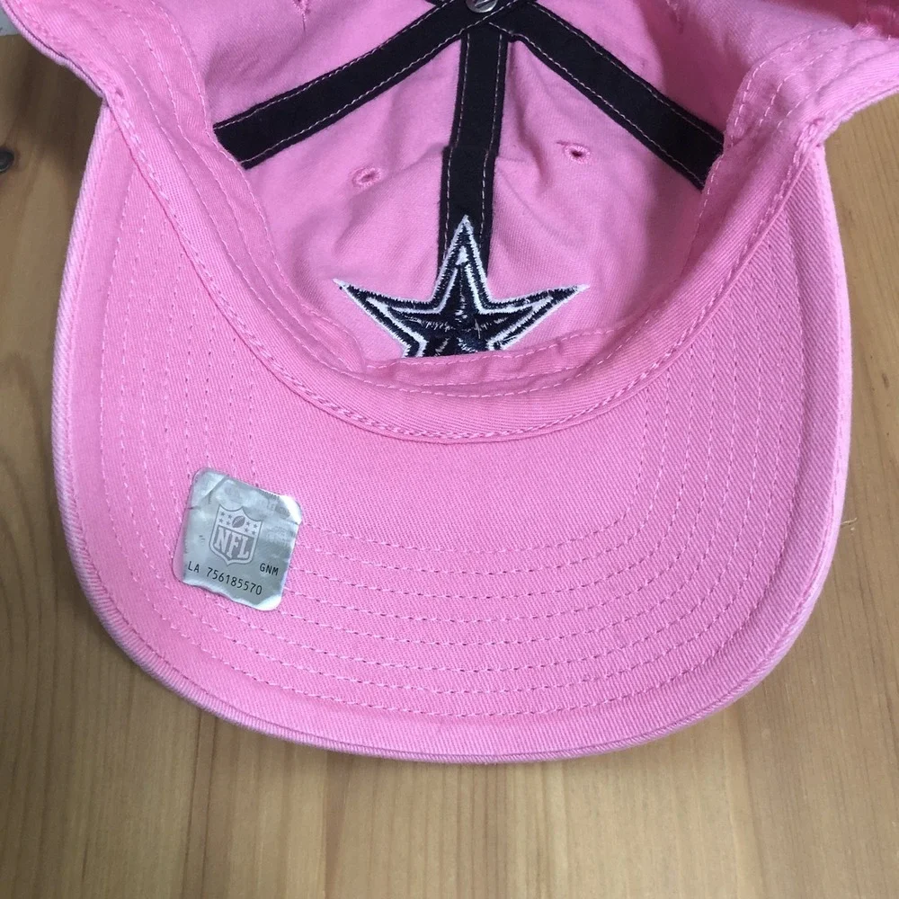 Dallas Cowboys 47 Embroidered Clean Up Cap Hat Women's Adjustable Pink